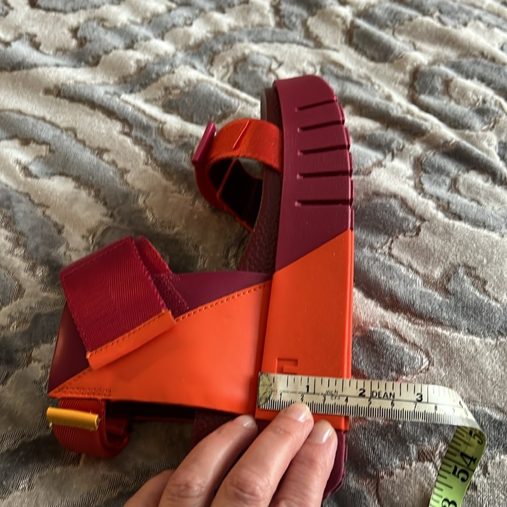United Nude Burgundy and Orange Sandals - Picture 7 of 9